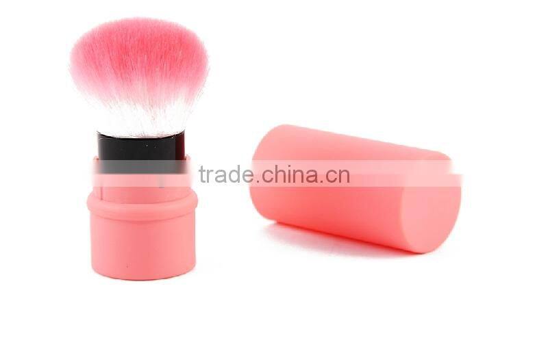 colorful retractable round hair kabuki brush