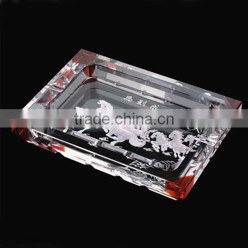 Engraved Crystal Ashtray for Gift