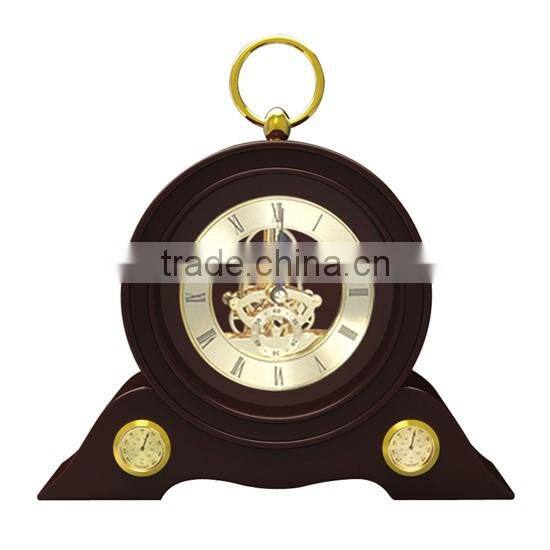 Fashion Design Wooden Clock With Base For Office Table Clock