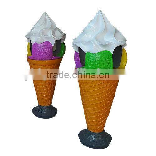 fiberglass trash can, ice cream trash bin, decorative trash can