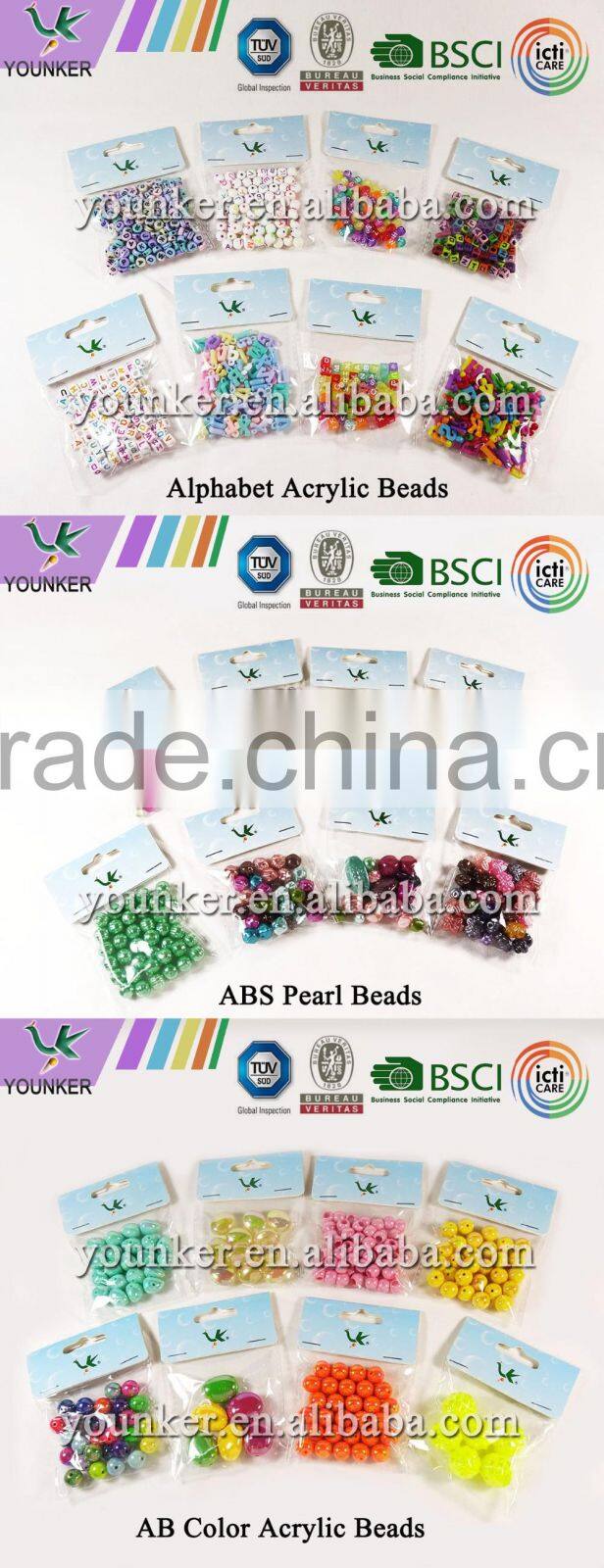 Wholesale Fashionable Plastic beads Pony Beads Glass Seed Beads Used for Jewelry Making And DIY Kits