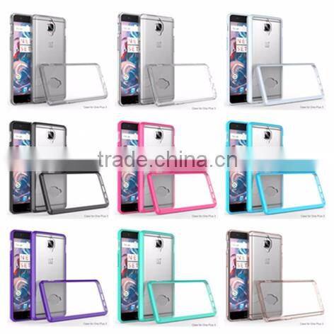 Samco Ultra Slim Shockproof Transparent Hybrid Case for OnePlus 3