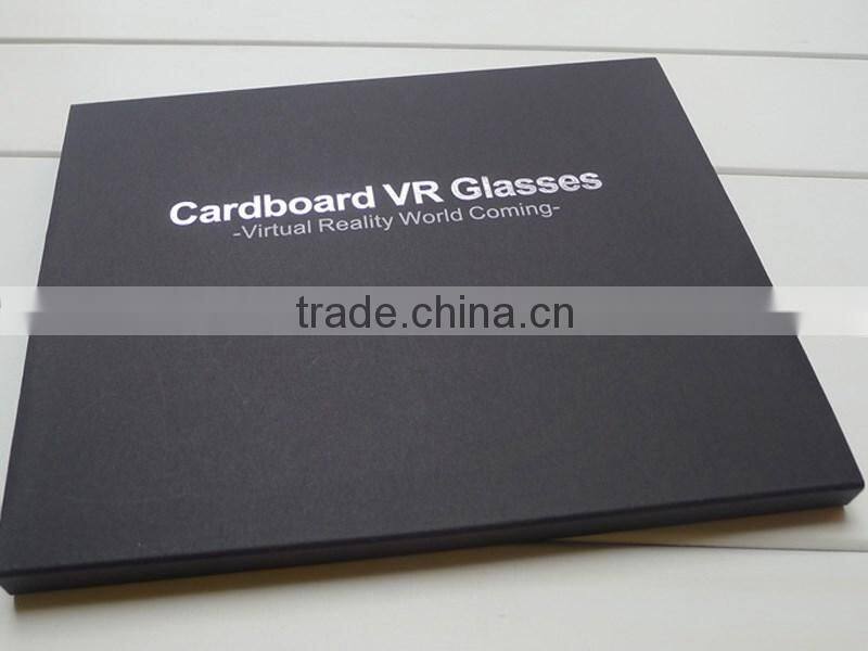 Hot sell Google Cardboard black 2.0 with straps DIY Google cardboard 3D VR glasses