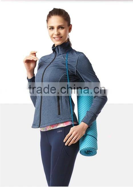 2016 wholesale OEM women fashional sport jacket/high spandex jacket
