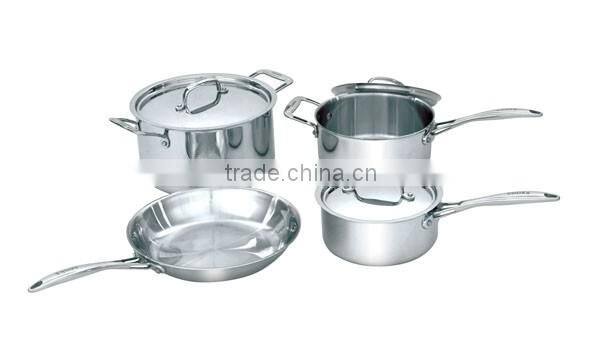 AH3589 7PCS 3-PLY STAINLESS STEEL COOKWARE SET