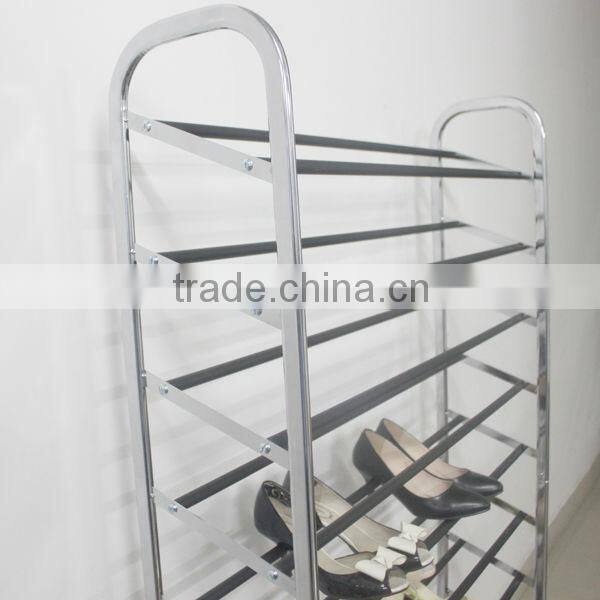 Practical 10 Tiers Shoe Display Rack Anti-slip Moveable Shoes Shelf