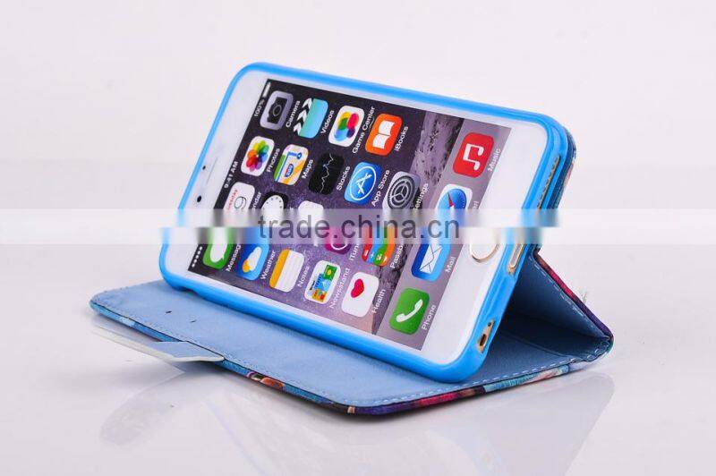 For iPhone 5/5s Frozen Flip Elsa Wallet Case With High Definiton Color Printing