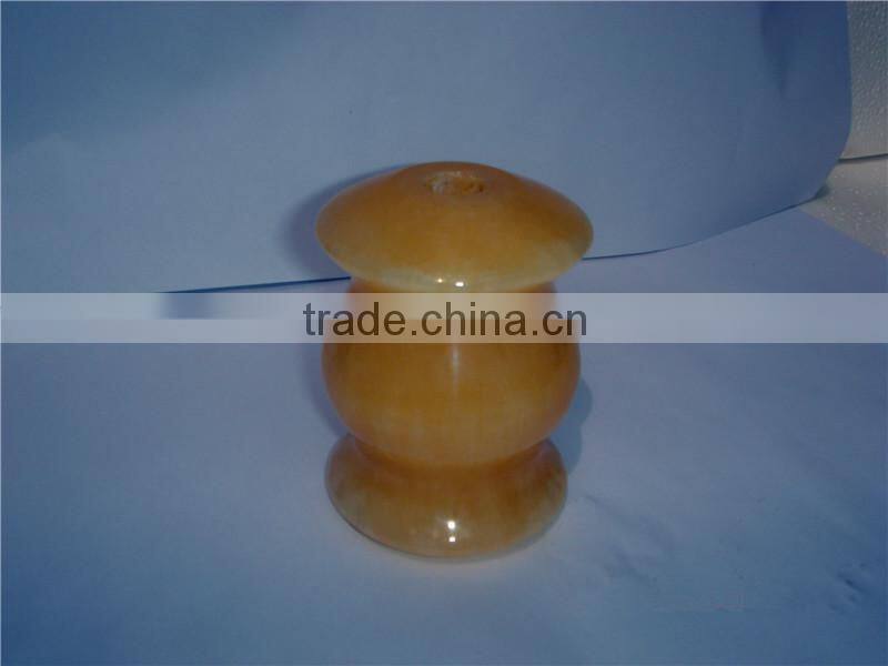 Different sizes stone shisha parts made of yellow jade