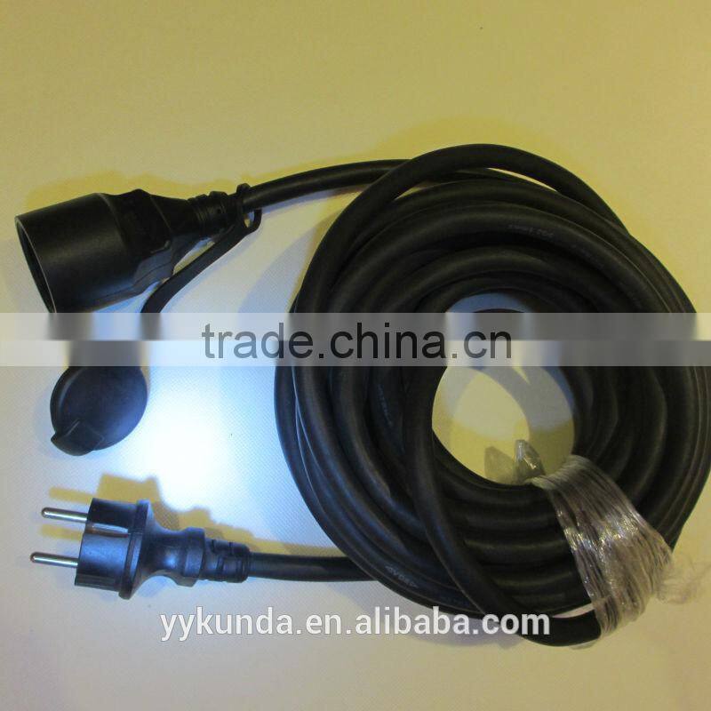 extension power cables, IP44 waterproof extension cable, europe schuko cables