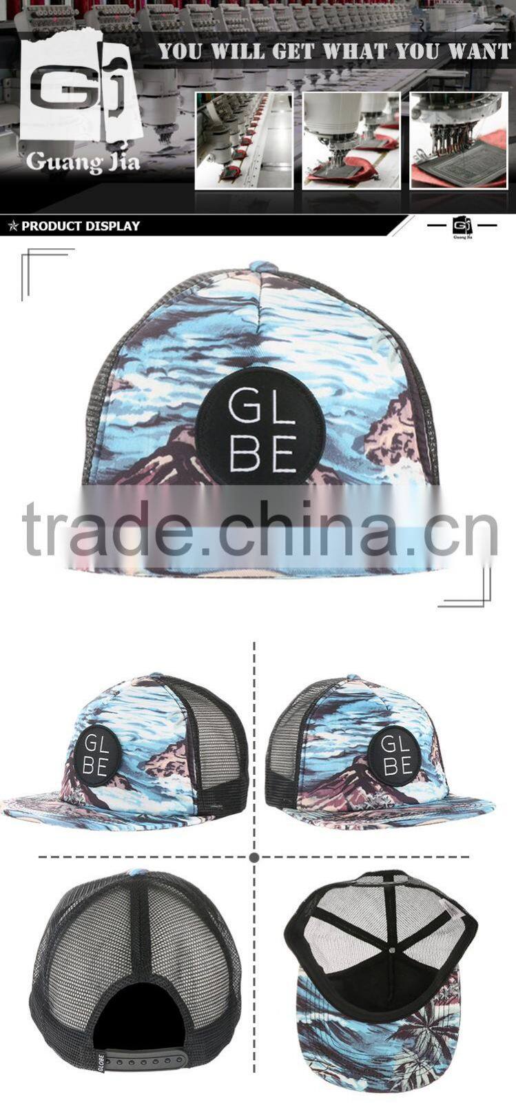 Cap Manufaturer Wholesale Digital Printing 5 Panel Custom Snapback Hat Cheap Flat Brim Trucker Cap