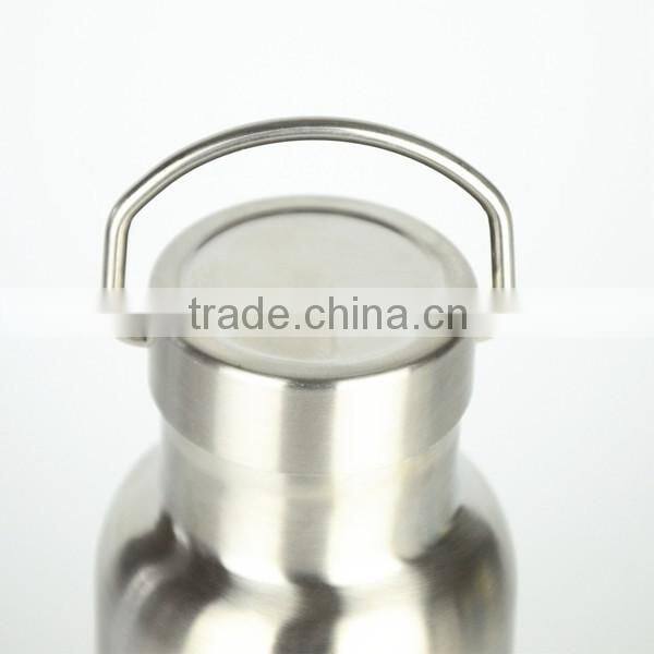 Eco-friendly Single Wall Stainless Steel Water Drinking Bottle with natural bamboo cover