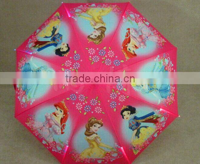 19"*8 Barbie Princess children handle LED light umbrella
