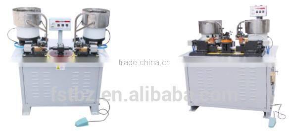 Automatic earlug spot welder for chemcial cans