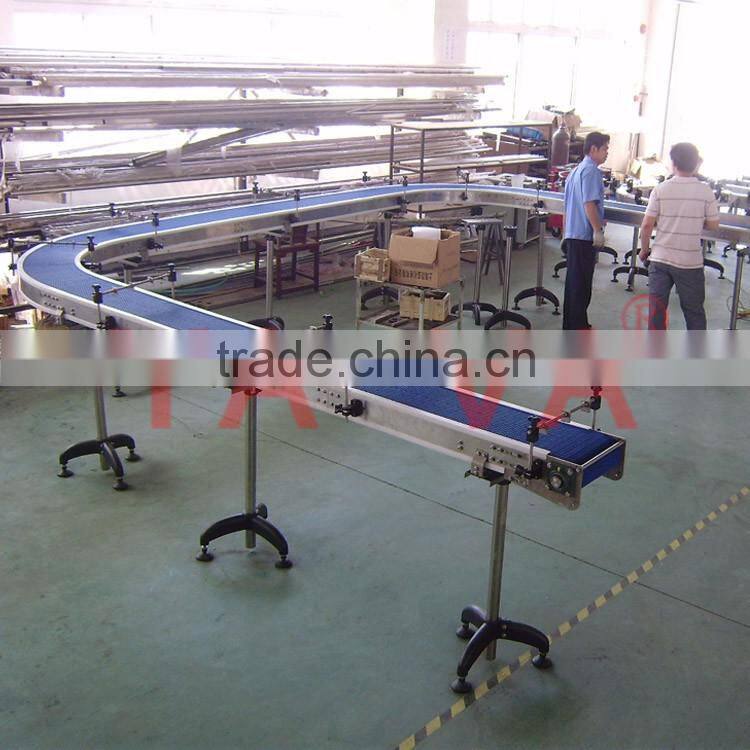 Automatic plastic belt conveyor production line/sideflexing modular conveyor