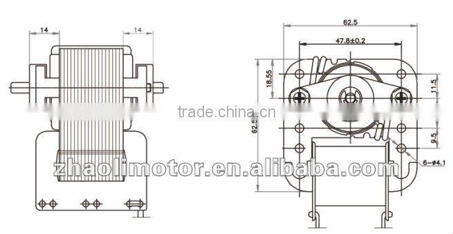 Electric motor Single phase 50hz 220v YJ62-30:air pump motor ac shaded pole motor