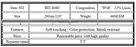 linen polyester blend fabrics for bed linen luxury european style heavy soft for cold place curtain