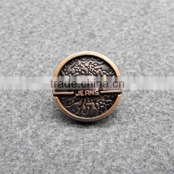 20mm Cheap copper plated alloy button for garment
