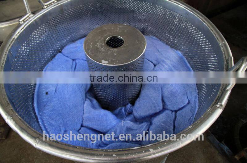 Plastic blue monofilament fishing net