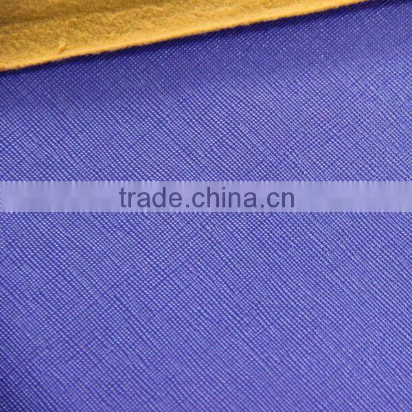 Waxy PU leather material for bag and sofa usage with soft hand feeling