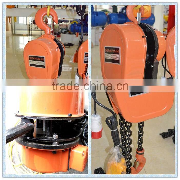 Portable 380v DHS type electric chain 3 ton hoist crane
