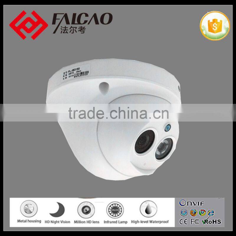 1.3 megapixel 1280*960p H.264 Slim Dome Ip Camera with audio,nightvision,reset and 3.6mm