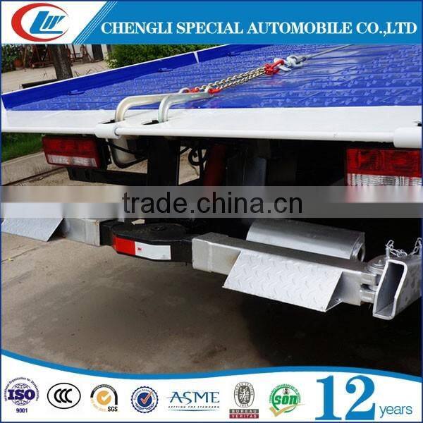 dongfeng Multipurpose recovery truck vehicle 125hp chinese pickup bedford trucks 4x2 turbocharger rollback tow trucks for sale