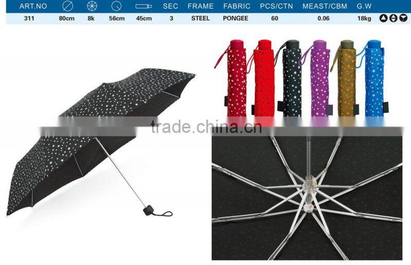 cheap promotional umbrella with logo wholesale china Small portable tiny umbrella UV 3 Folding Rain Umbrella pocket size