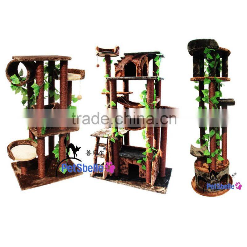 Wood look Big size Cat House Cat tree