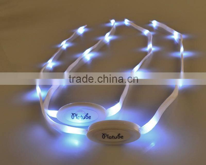 2016 High Quality Colorful Led Glow Shoelace Aglets