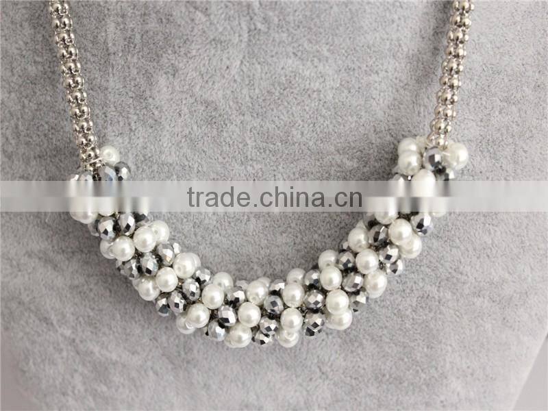 2016 Hot selling fashion jewelry beads necklace gold plated necklace with beautiful pearl