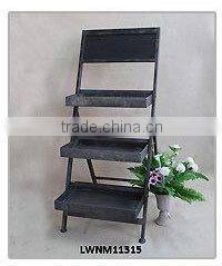 Natural Wood Finish Shabby Recycled Folding Plant Pot