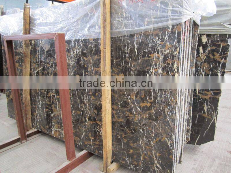 Black and gold marble block