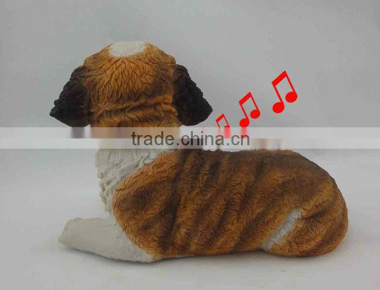 moving head figurine resin music dog