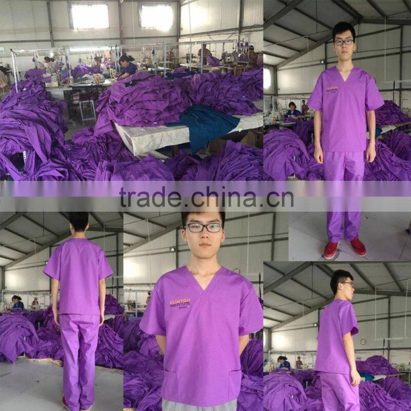 Hospital nursing work scrubs clothes UNISEX nurse uniforms scrub clothing