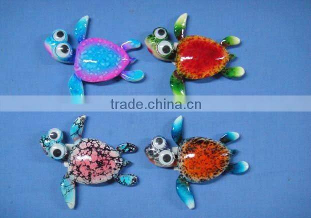 S/4 Turtle resin fridge magnet with big moving eyes