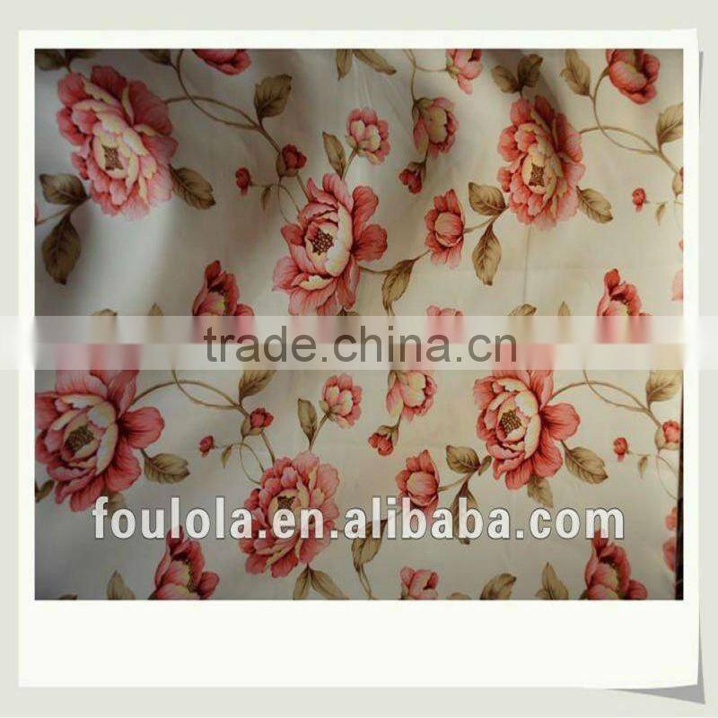 100% Polyester Yarn Printed Anti-fire Curtain Fabric