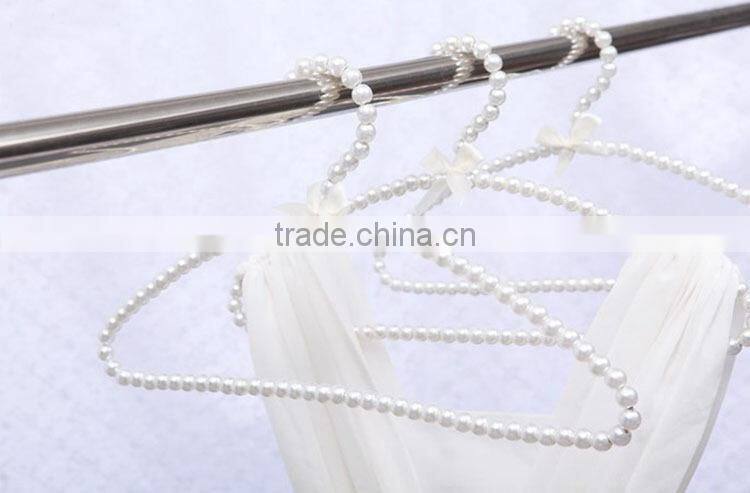 Premium Quality Metal Elegant Clothes Hangers Covered In Pearl Beads