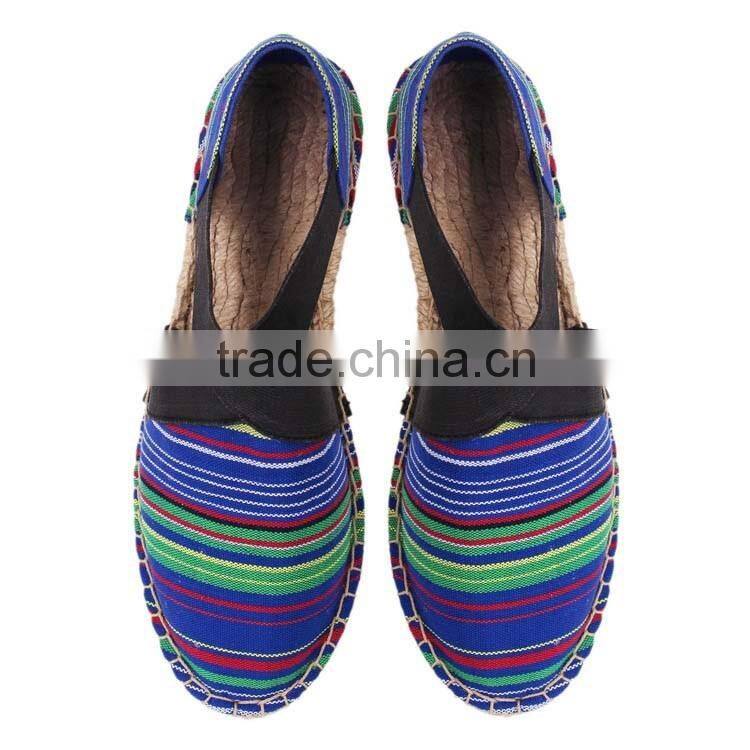 ethnic trend slip on fashion hemp shoe jute sole ladies flat shoes women shoes 2016 espadrille