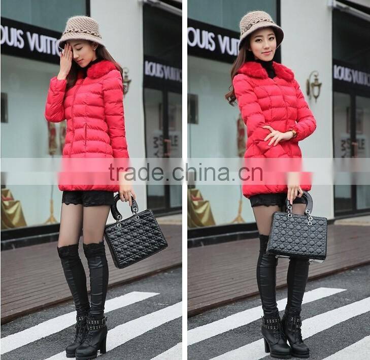 2015 Hot Sale Thicken Warm Sexy Coat Long Zipper Style OEM Price Fashion Beautiful Ladies Overcoat