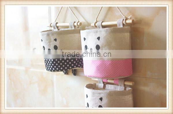 Free combination cute cotton wall hanging bag