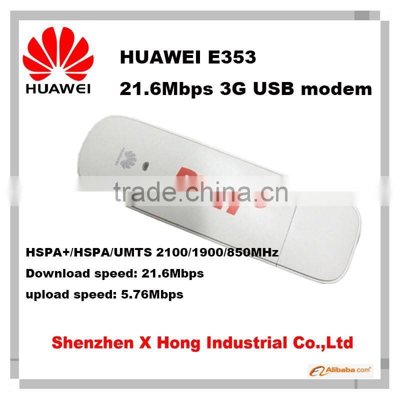 Brand New Original Unlock HSPA+ 21.6Mbps HUAWEI E353 USB 3G Dongle Support 850/1900/2100MHz