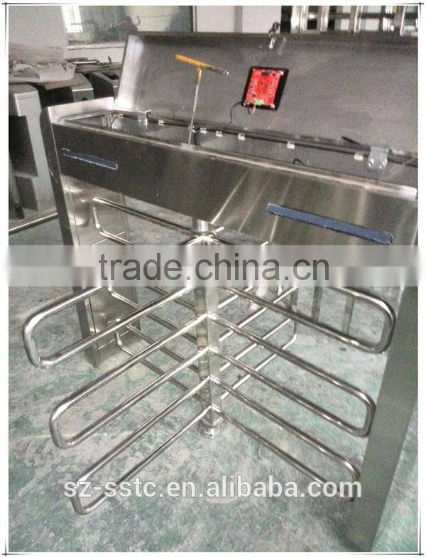 Wooden package security electric half height stadium turnstile