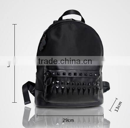 Boshiho 2016 new design pu leather girls women fashion schoolbag backpack