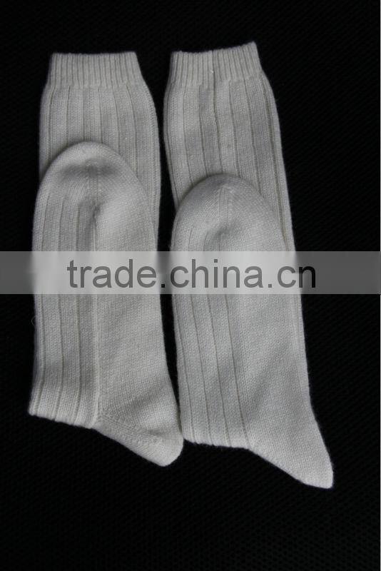 qualitied pure cashmere knitted socks stocking