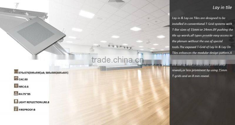 Commercial Aluminum types of false ceiling boards