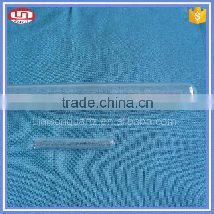 Clear heat resistant quartz glass test tube