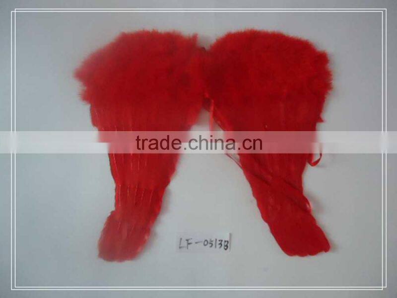 Women's red Feather Wings