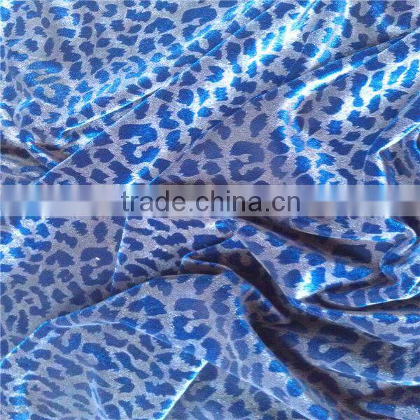 High quality good strech printing korean velvet /uphostery fabric