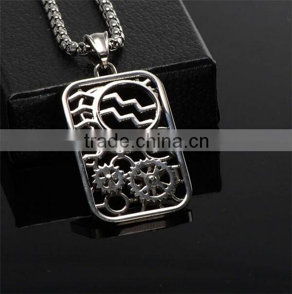 Any of the twelve animals pendant necklace simple dog tag stainless steel necklace jewelry