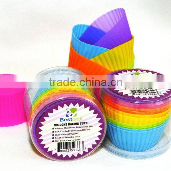 Eco-friendly FDA Custom Non-stick high flowerpot silicone cupcake molds